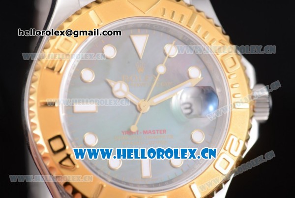 Rolex Yacht-Master 40 Swiss ETA 2836 Automatic Two Tone Steel Case/Bracelet with MOP Dial and Dot Markers (NOOB) - Click Image to Close